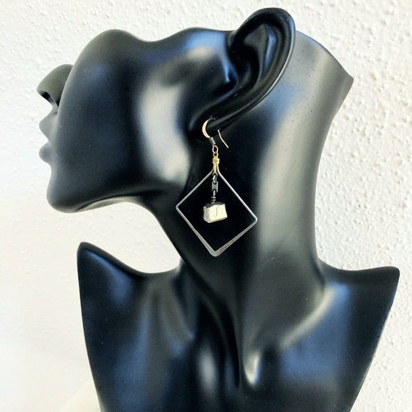 Artist Made Hematite Diamond Shape Dangles 🔶 - Picture 2 of 3